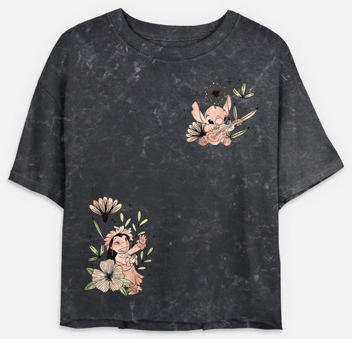 Polera corta Stitch Flower Bud - Lilo & Stitch