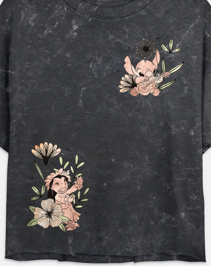 Polera corta Stitch Flower Bud - Lilo & Stitch