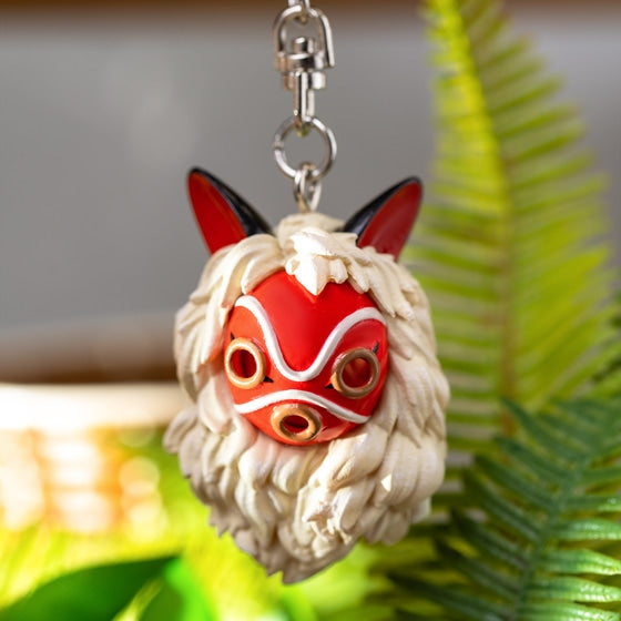 Llavero máscara y Kodama de Princess Mononoke