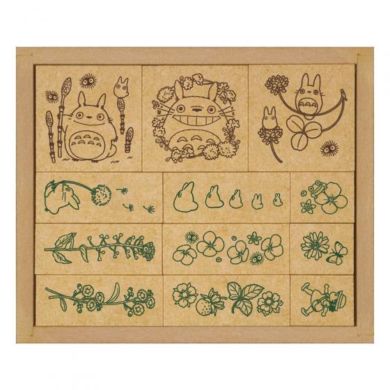 Set de timbres Totoro: flores de primavera y verano