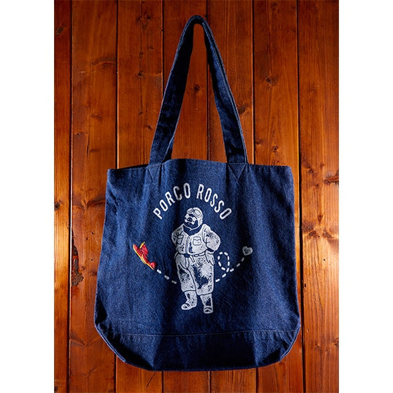 Bolso tote de denim Porco Rosso: Destello Rojo