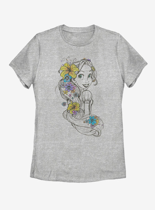 Polera de mujer Disney Tangled Rapunzel Sketch