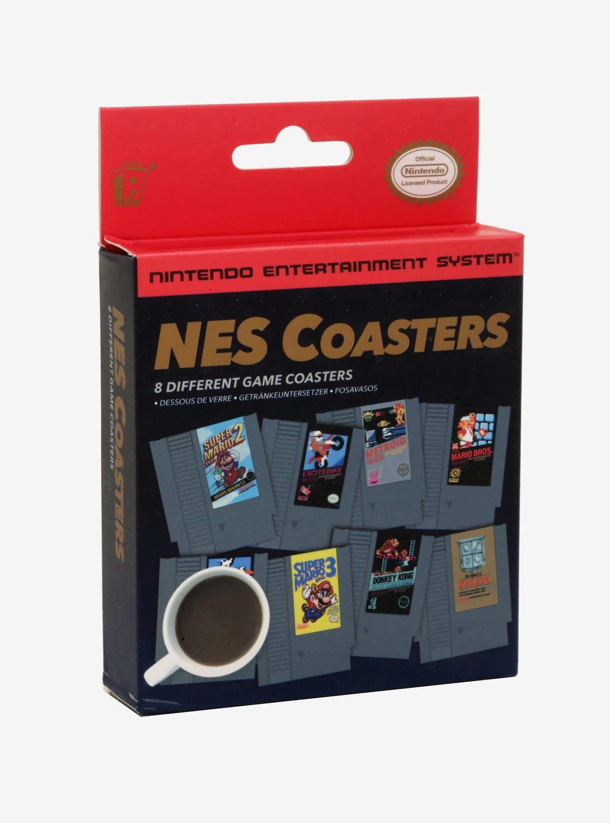 Posavasos Nintendo con diseños de cartuchos NES