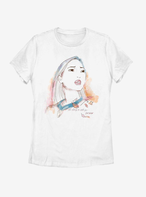 Polera femenina Pocahontas en acuarela