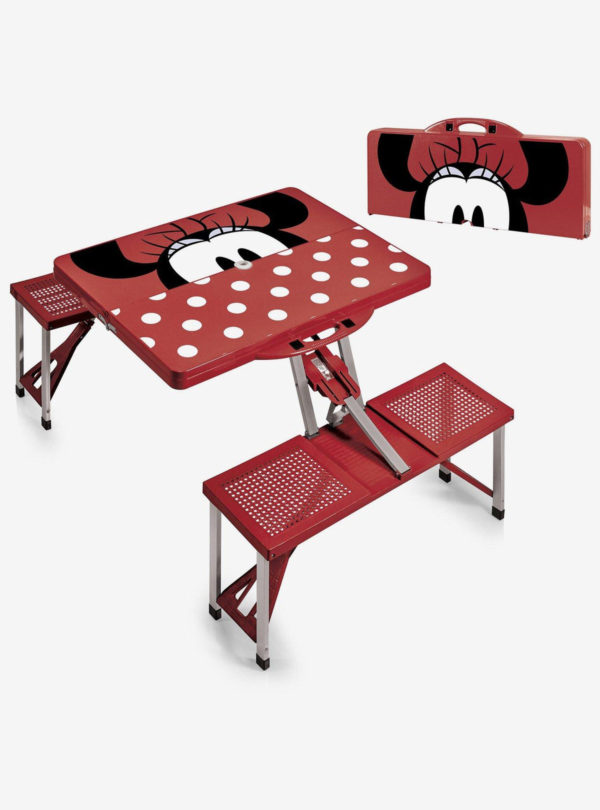 Mesa plegable con asientos de Minnie Mouse
