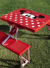 Mesa plegable con asientos de Minnie Mouse