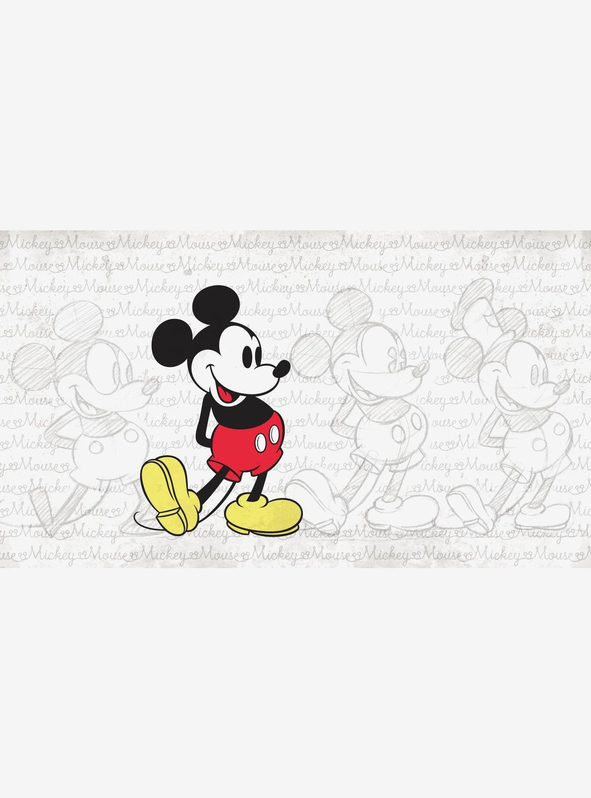Mural prepastado de Mickey Mouse clásico