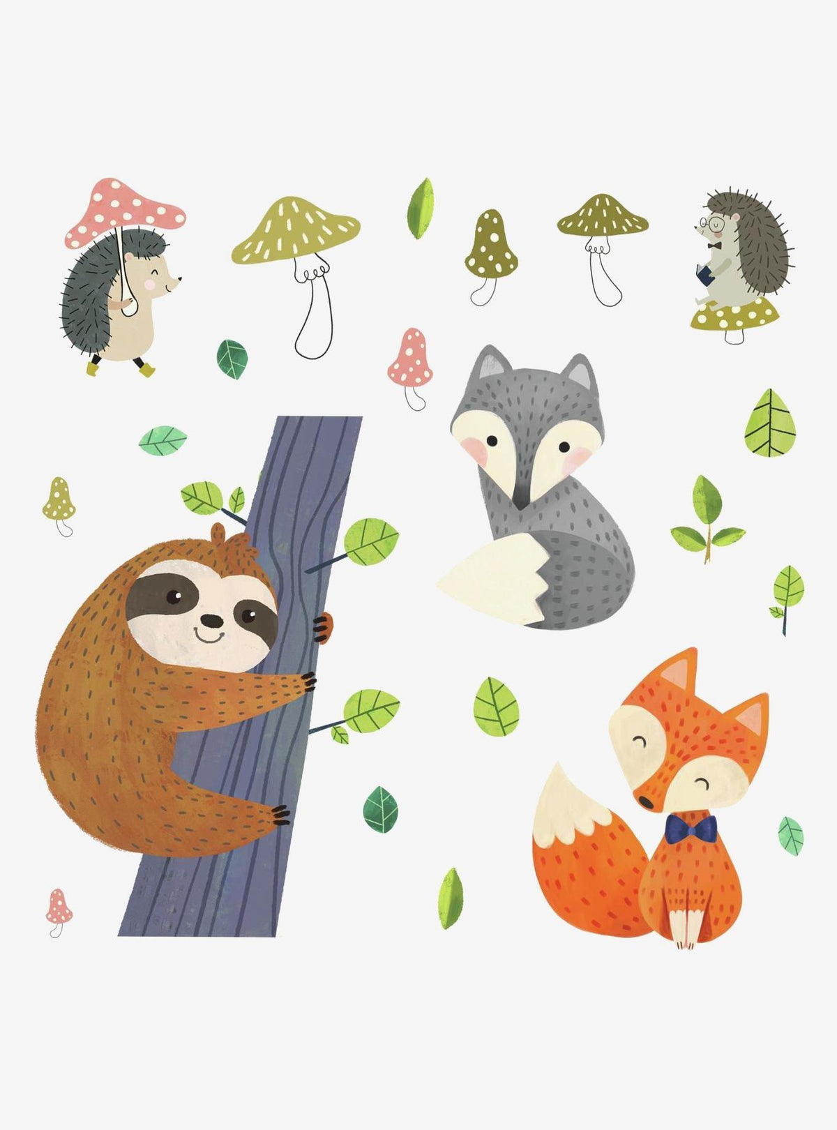 Adhesivos gigantes para pared Amigos del bosque