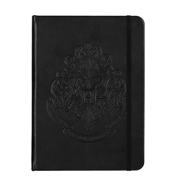 Cuaderno Hogwarts con emblema en relieve