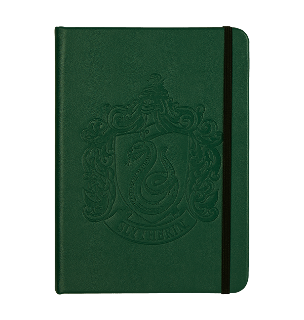 Cuaderno Slytherin con emblema en relieve
