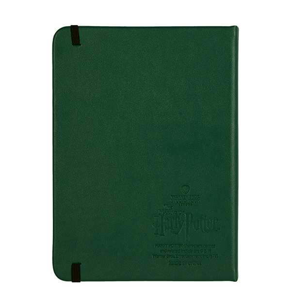 Cuaderno Slytherin con emblema en relieve