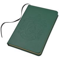 Cuaderno Slytherin con emblema en relieve