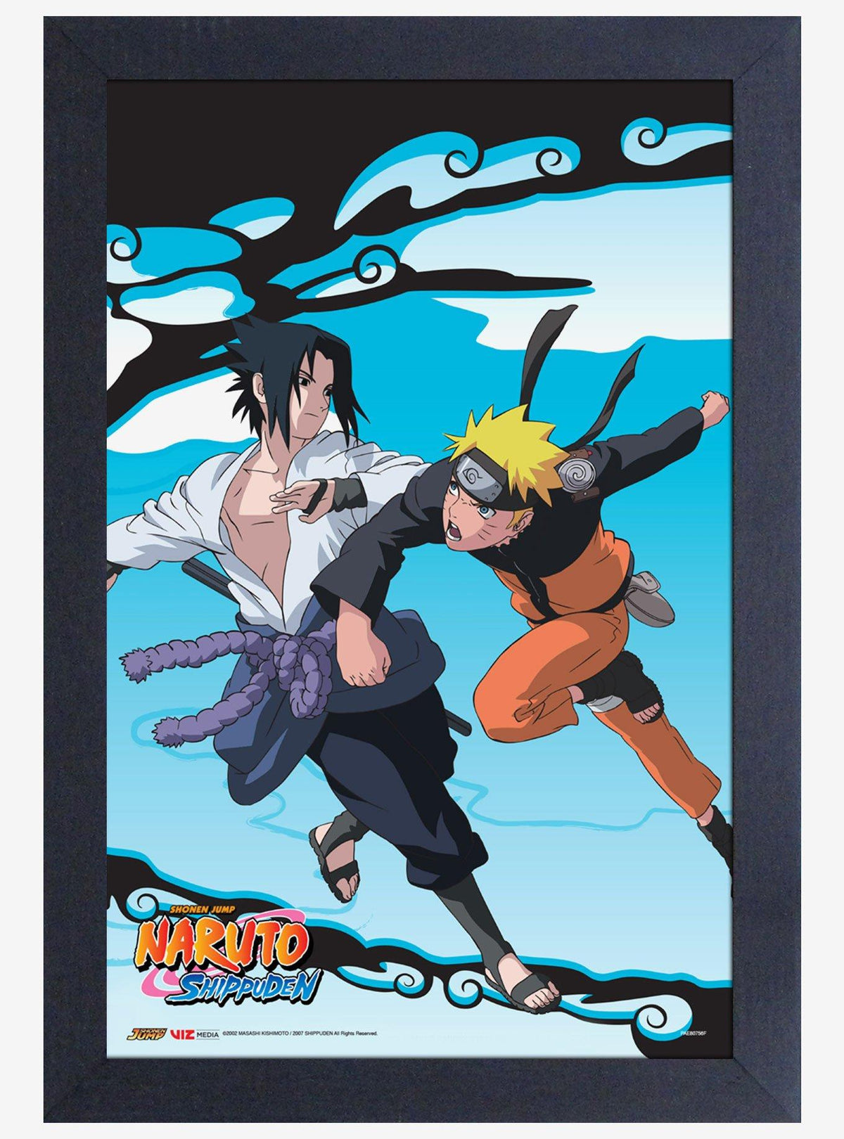 Póster enmarcado Naruto Shippuden: Sasuke vs. Naruto