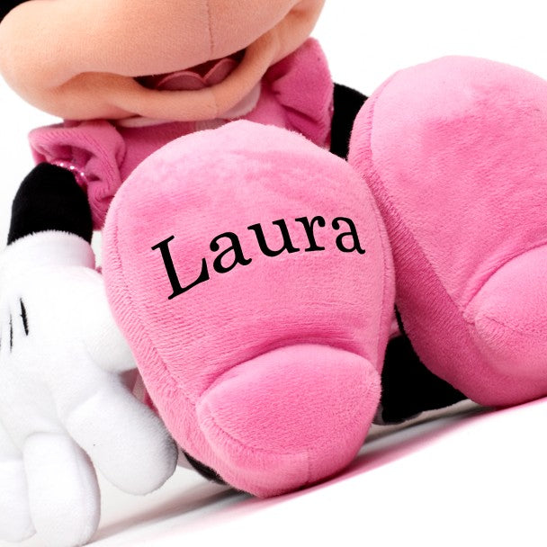 Peluche Minnie Mouse rosado mediano personalizable