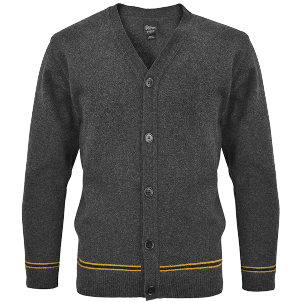 Cárdigan escolar Hufflepuff con cuello en V