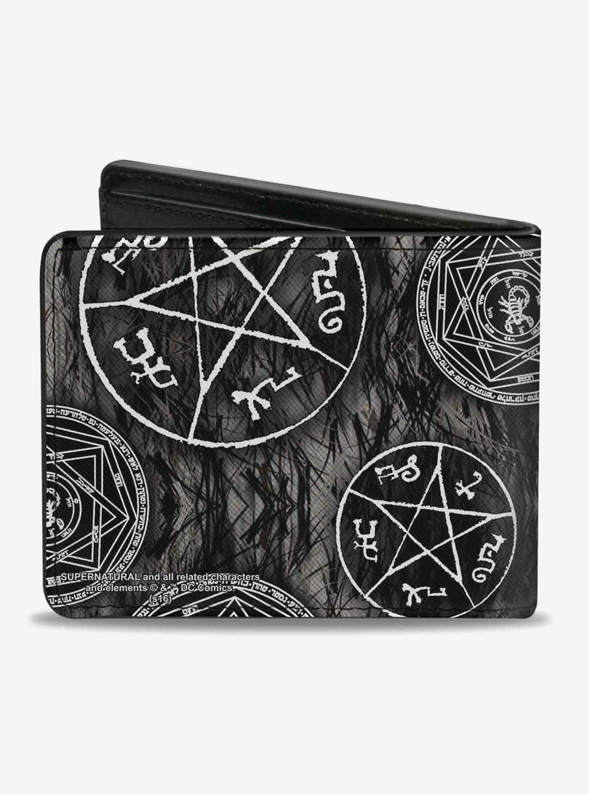 Billetera Supernatural con trampas y pentagramas