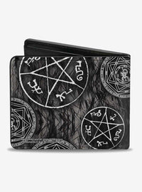 Billetera Supernatural con trampas y pentagramas