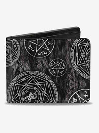 Billetera Supernatural con trampas y pentagramas