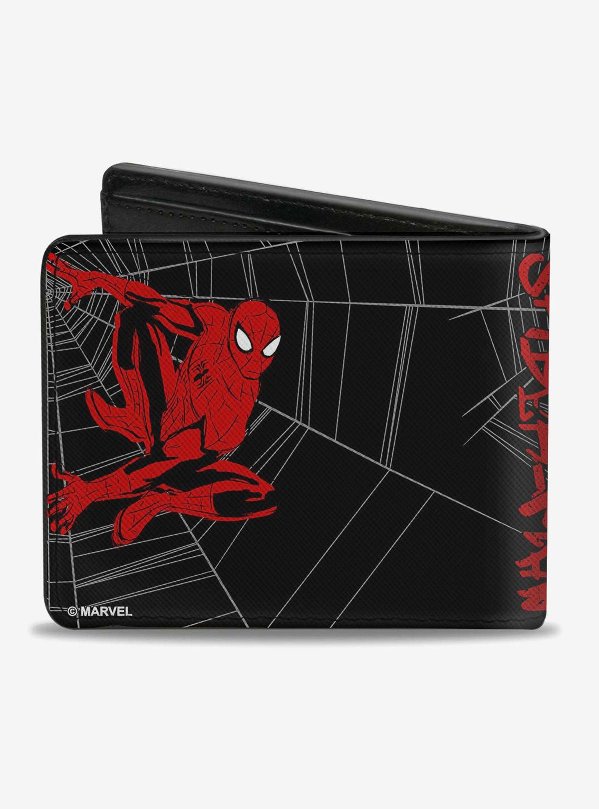 Billetera plegable Spider-Man con poses de grafiti