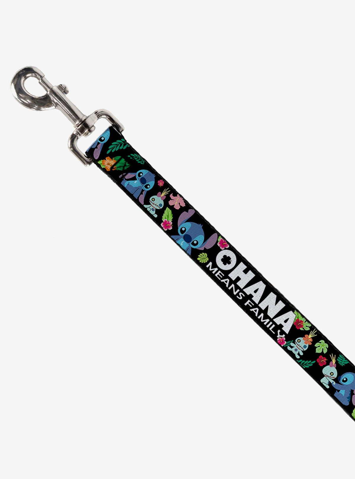 Correa para perro de Stitch y Scrump con flores tropicales