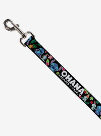 Correa para perro de Stitch y Scrump con flores tropicales
