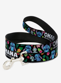 Correa para perro de Stitch y Scrump con flores tropicales