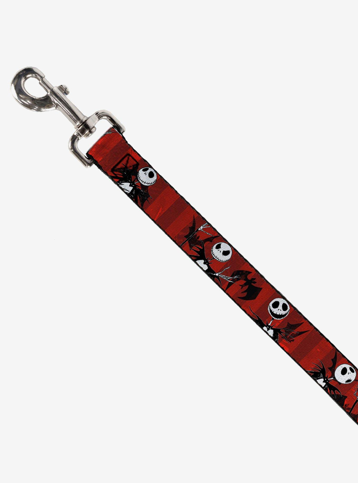 Correa roja a rayas para perro de Jack Skellington
