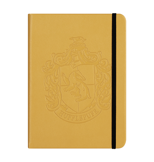 Cuaderno con emblema de Hufflepuff