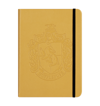 Cuaderno con emblema de Hufflepuff