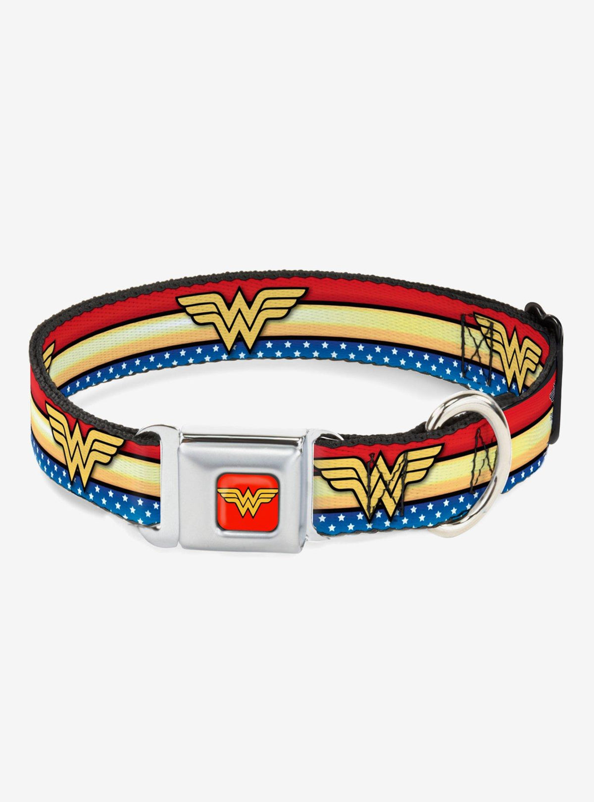 Collar para perro Wonder Woman con estrellas y hebilla