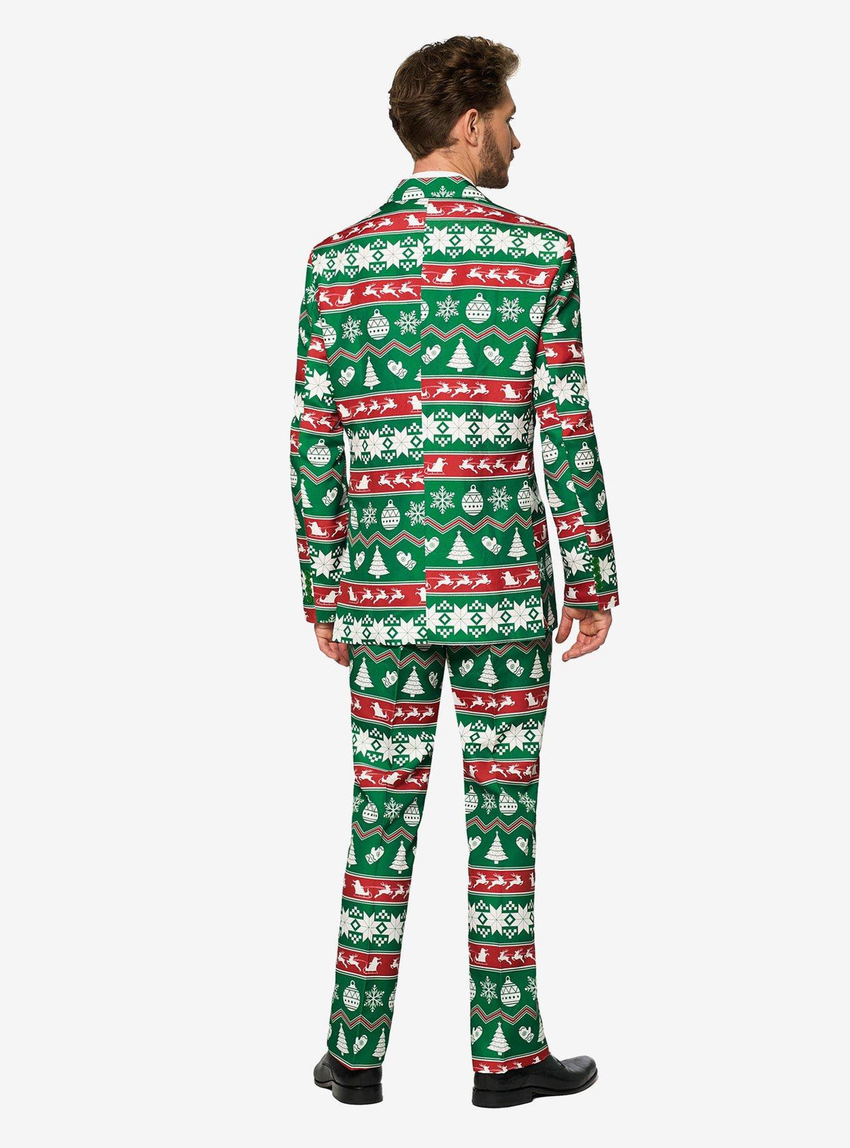 Traje navideño nórdico verde para hombre