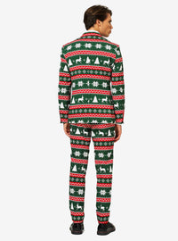 Traje navideño OppoSuits verde y rojo para hombre