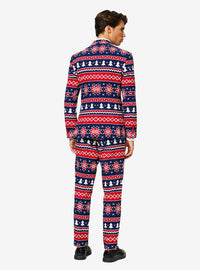Traje navideño de estampado nórdico para hombre
