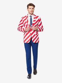 Traje para hombre con estrellas y rayas