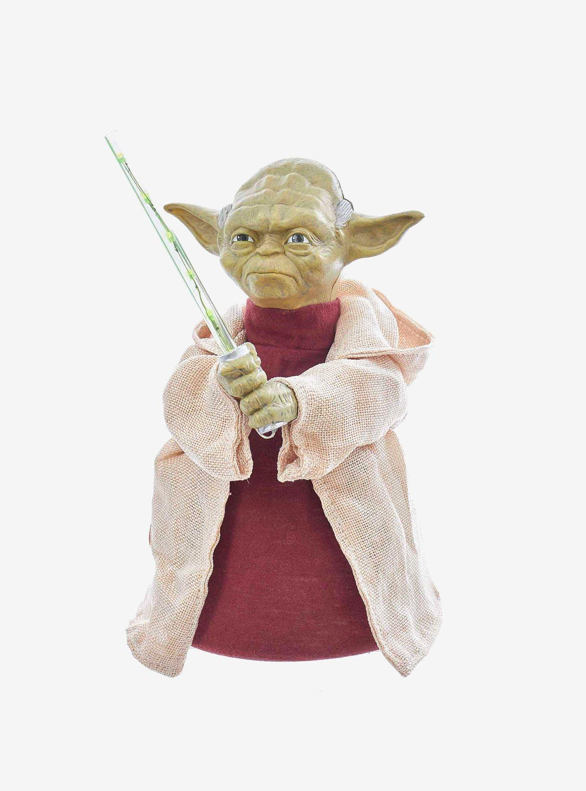 Adorno para árbol de Yoda con sable de luz LED