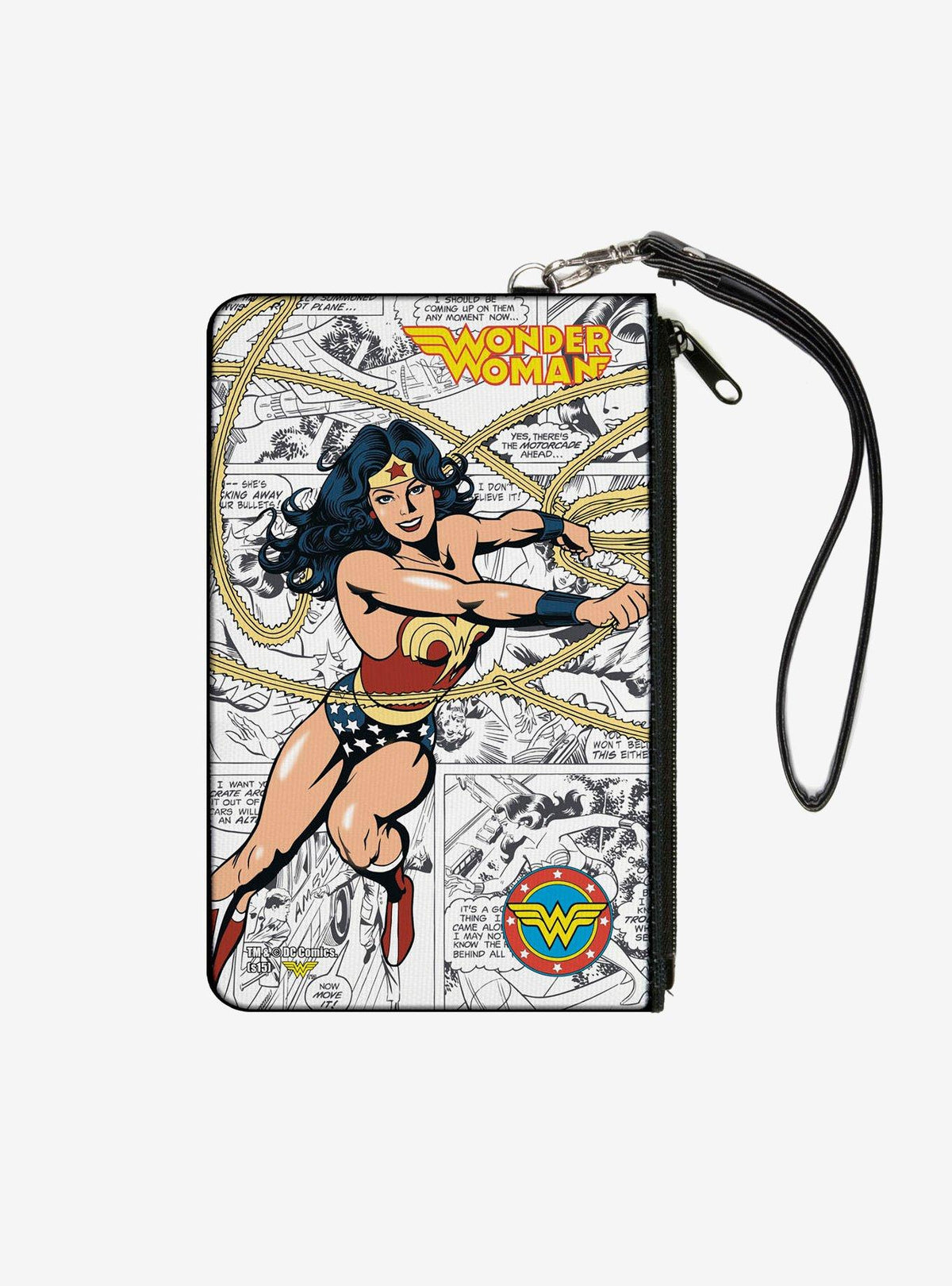 Billetera Wonder Woman con escenas de cómic
