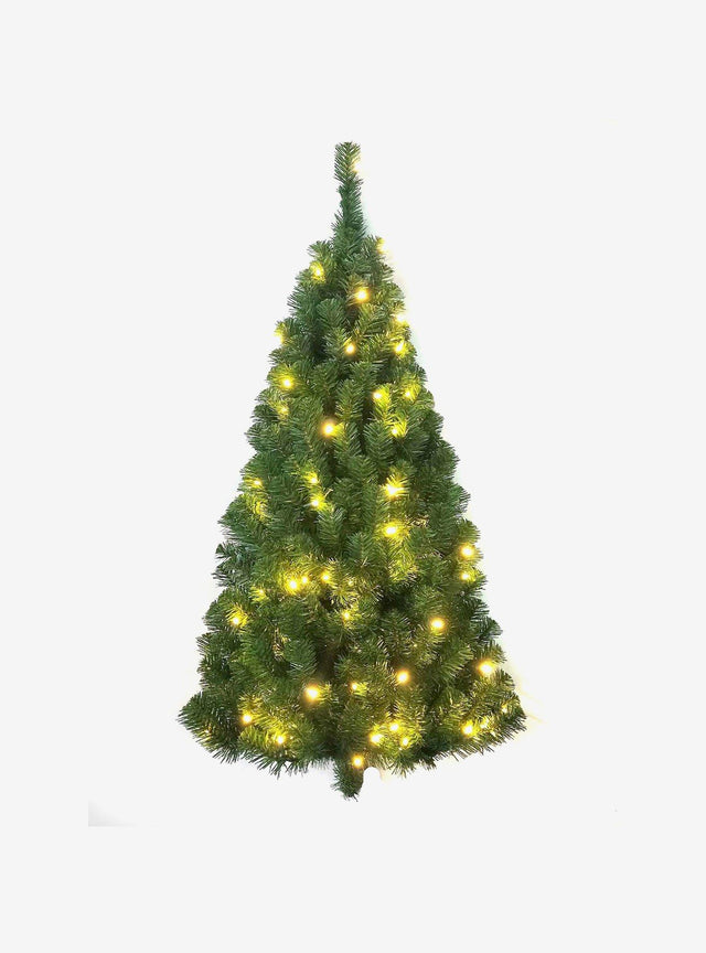 Árbol de pared de pino preiluminado