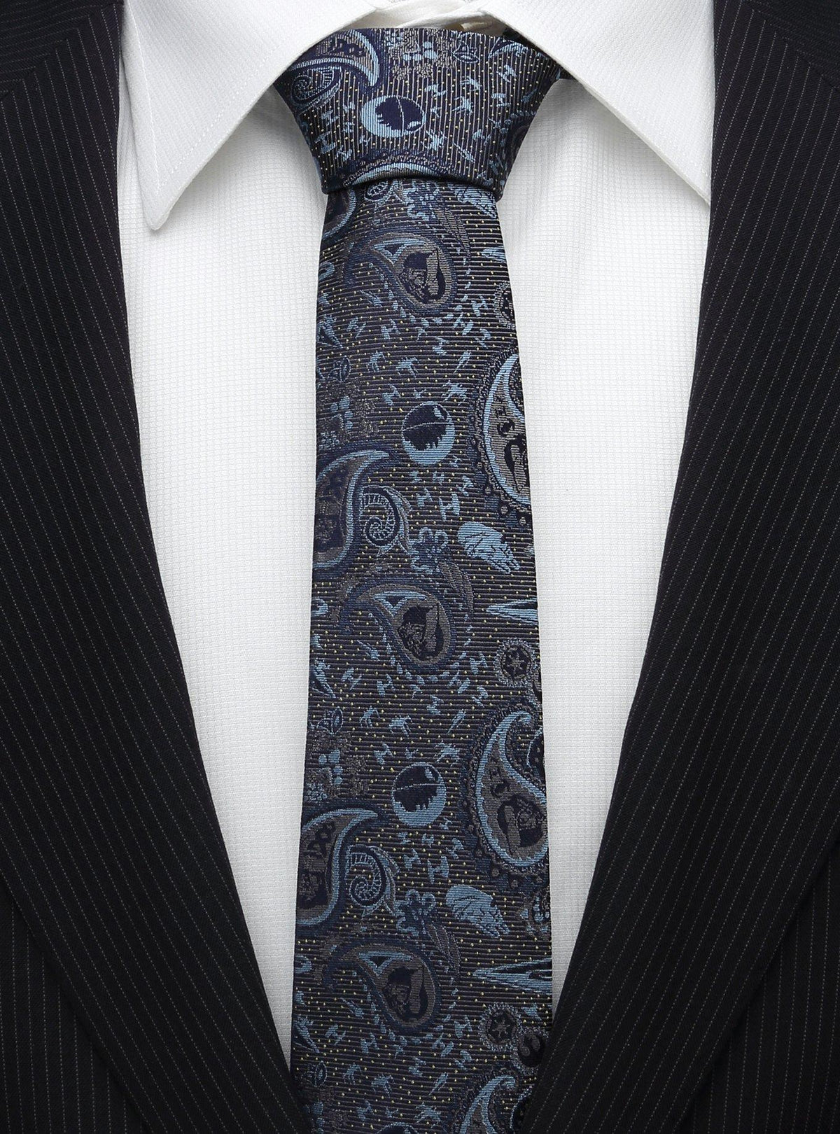 Corbata Star Wars Paisley Azul y Gris