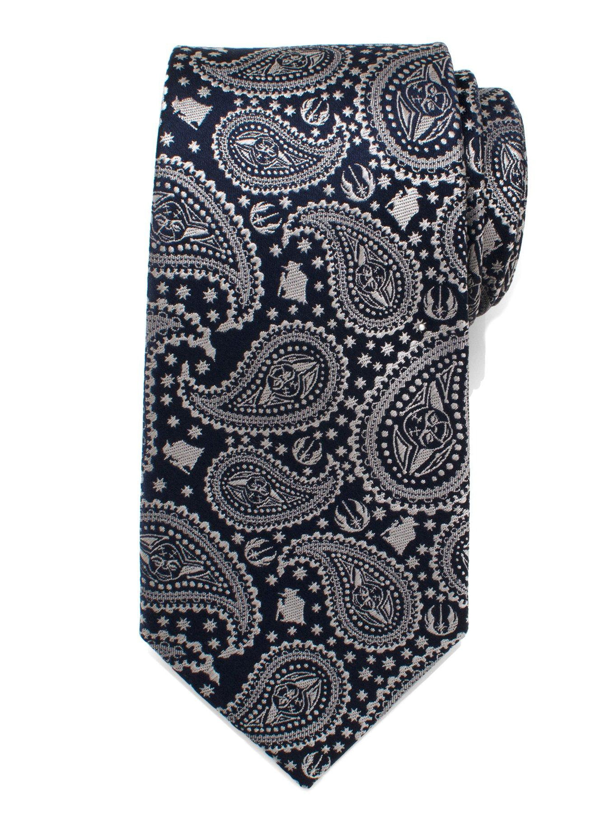 Corbata Star Wars de Yoda con paisley azul marino