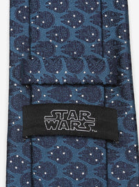 Corbata azul con puntos del Millennium Falcon