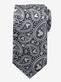 Corbata gris con diseño paisley de Mickey Mouse