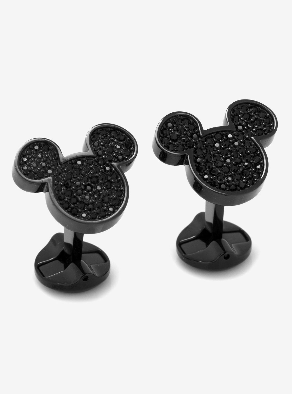 Gemelos negros de Mickey Mouse con cristales pavé