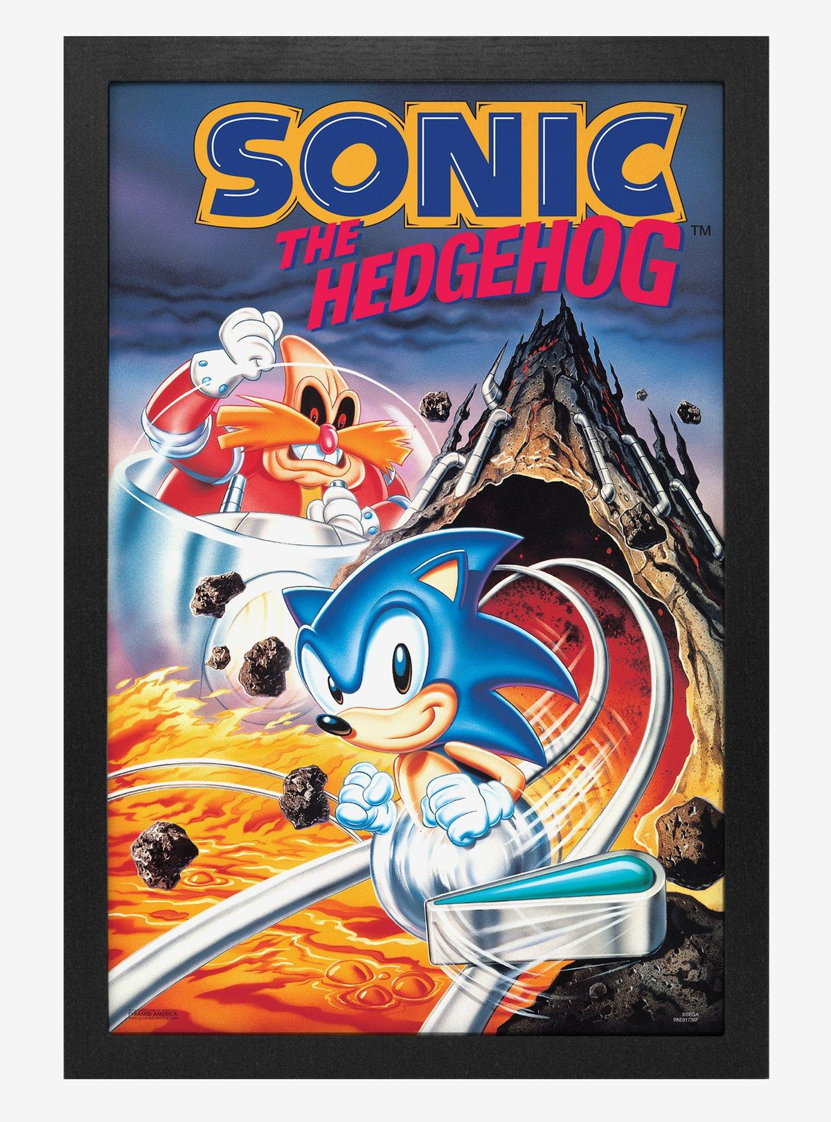 Sonic the Hedgehog: Póster Pinball enmarcado