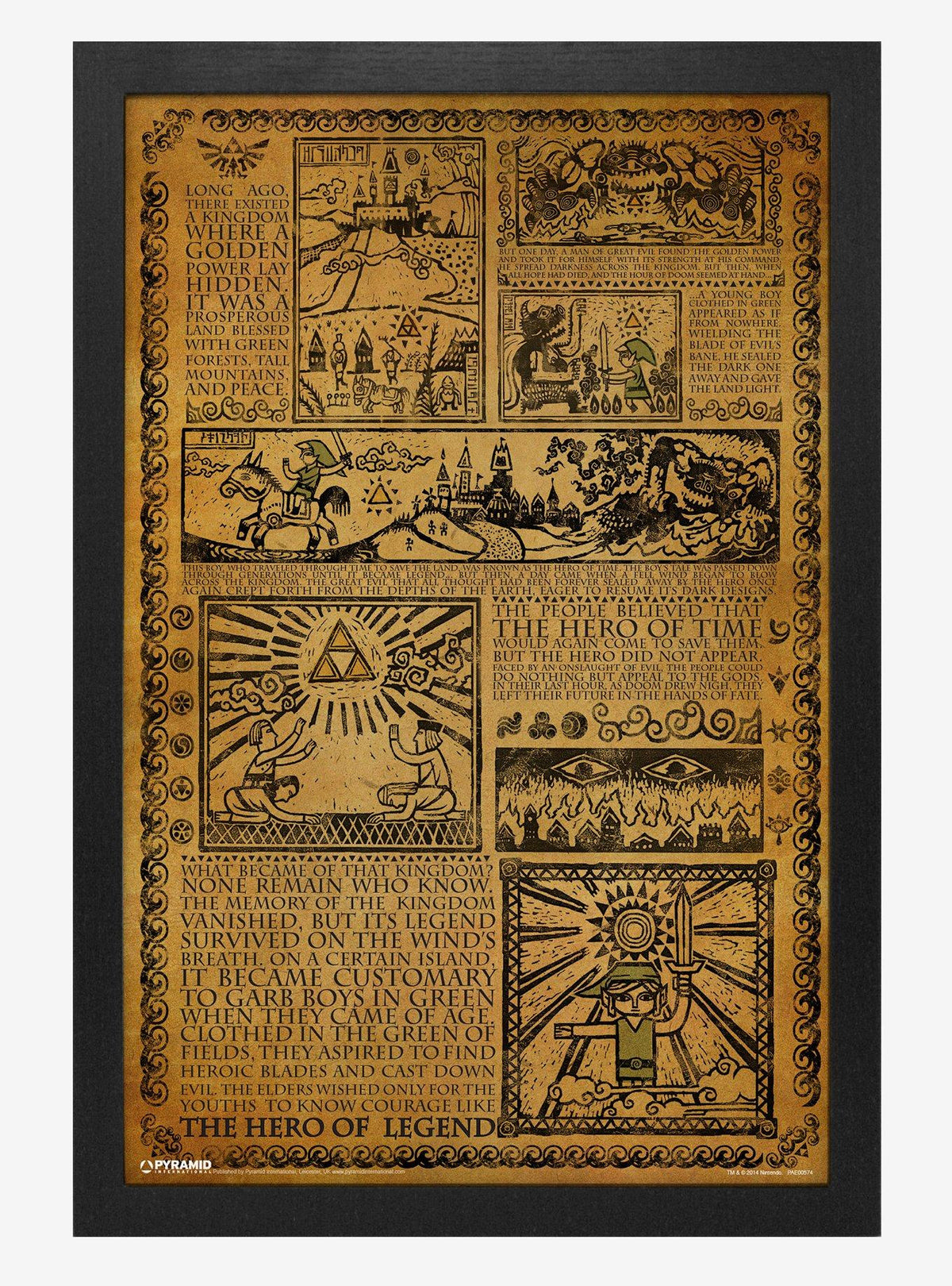 Póster enmarcado The Legend of Zelda: La historia del héroe