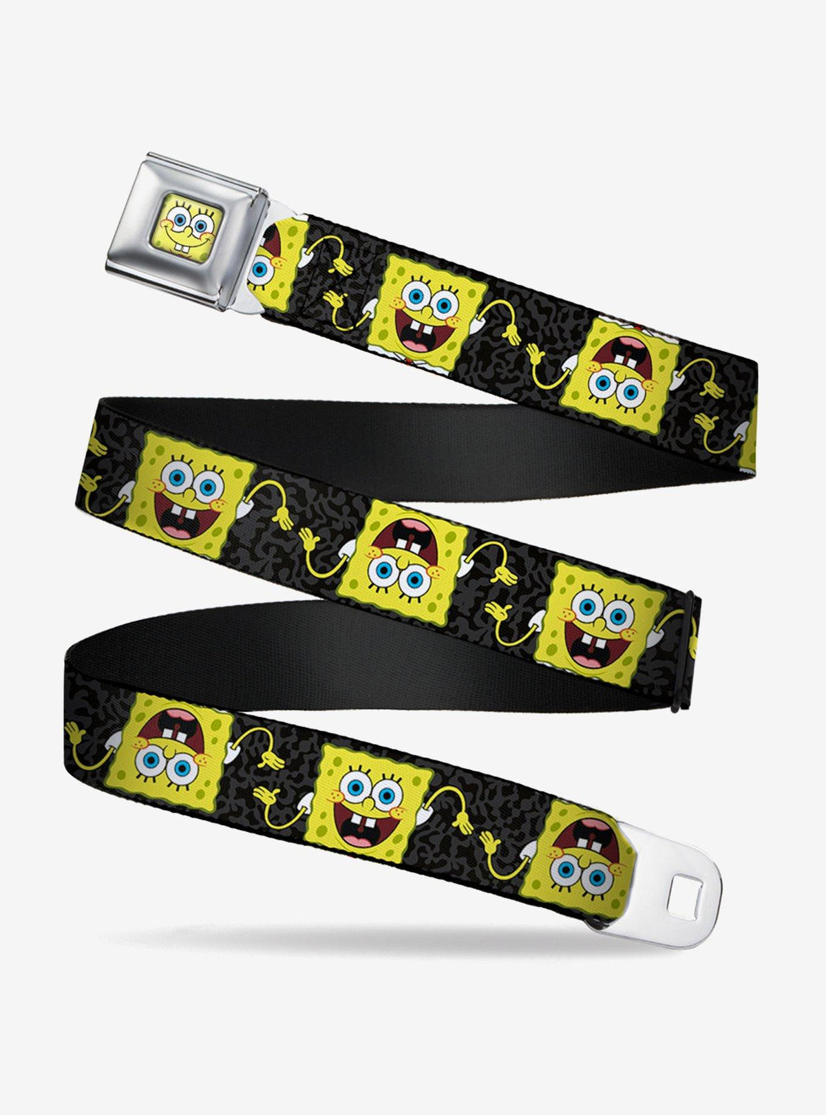 Cinturón infantil de Bob Esponja camuflaje gris y negro