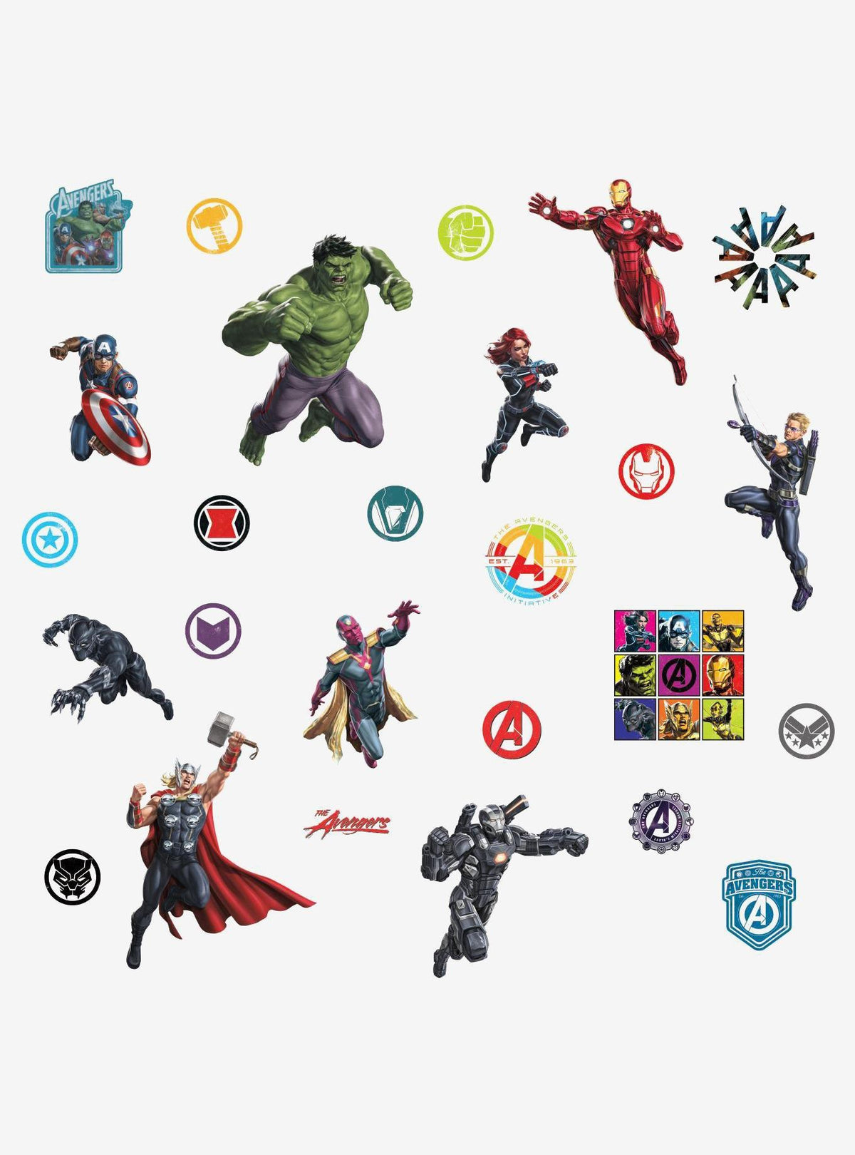 Adhesivos de pared clásicos de Avengers