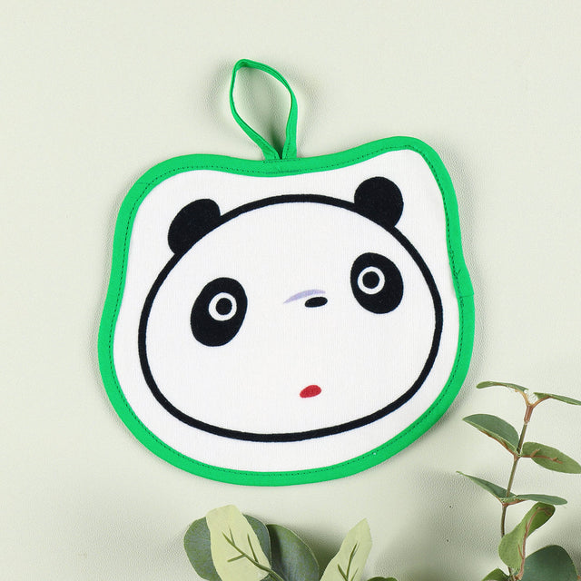 Panda Kopanda Toalla Verde con Presilla Troquelada