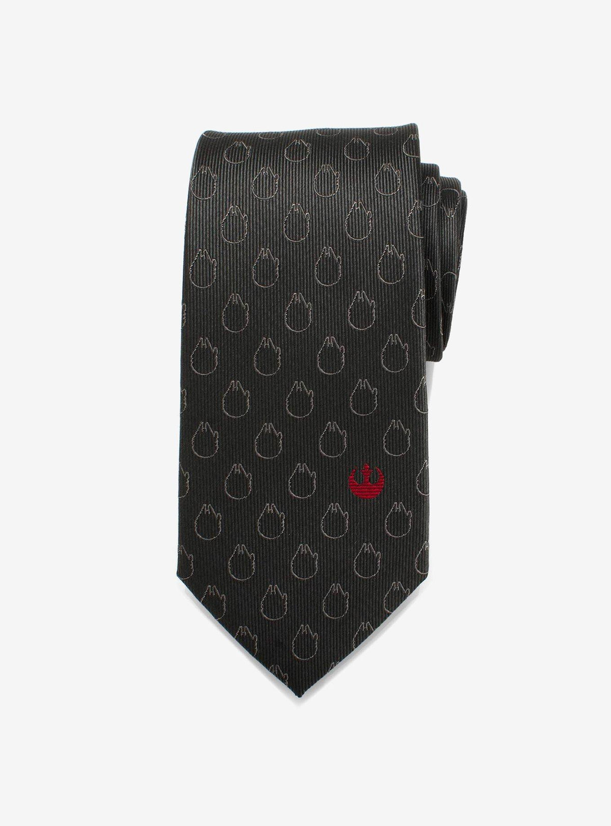 Corbata gris de Star Wars con el Halcón Milenario