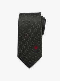 Corbata gris de Star Wars con el Halcón Milenario