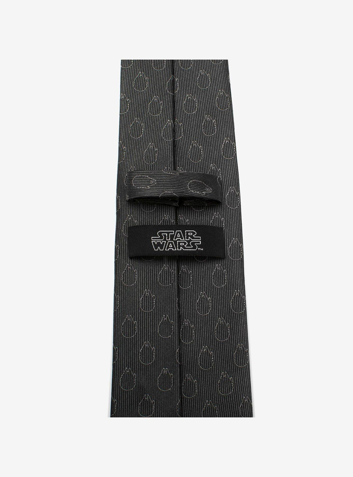 Corbata gris de Star Wars con el Halcón Milenario